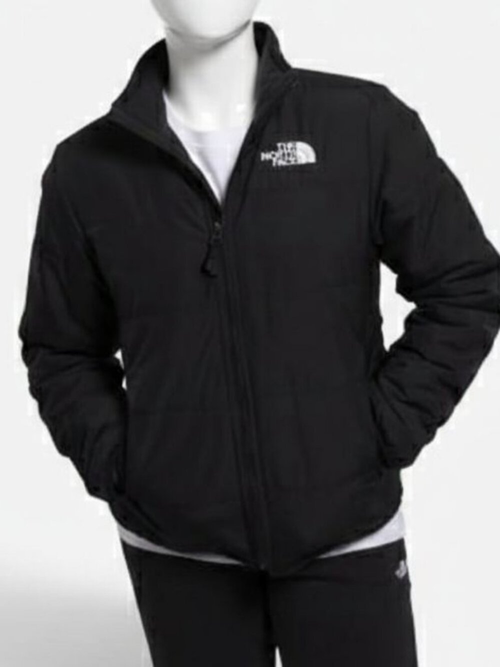 The North Face Girls Black Mossbud Reversible Jacket Size-XXL